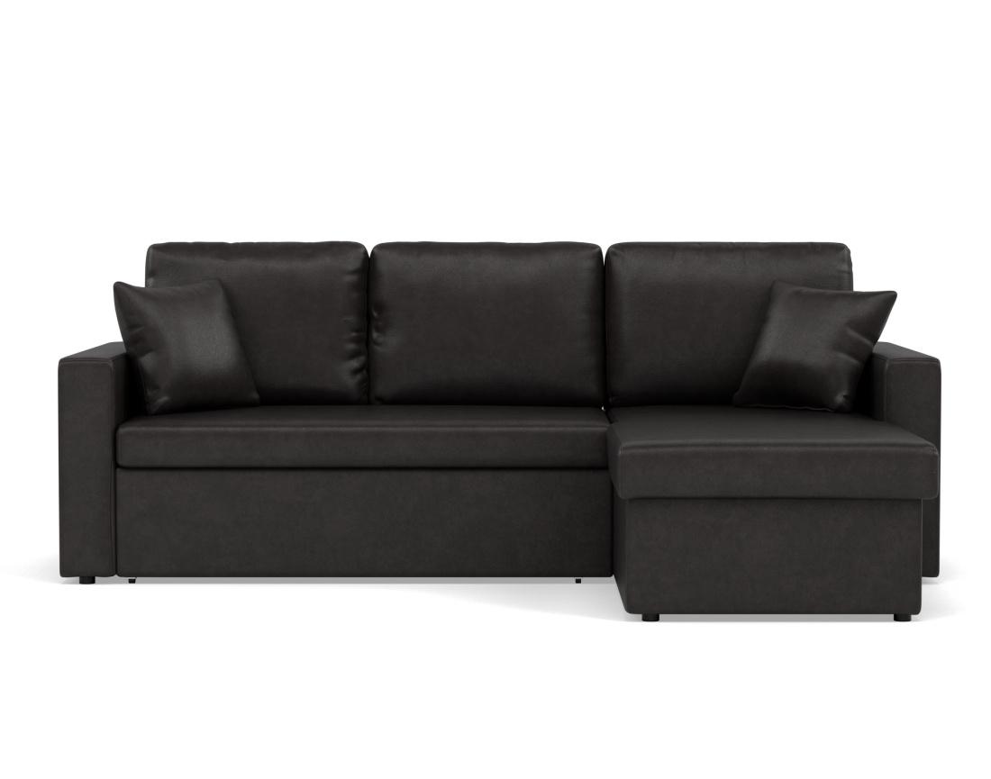 Canapé d'angle réversible 4 places convertible avec coffre en simili Cyrus
