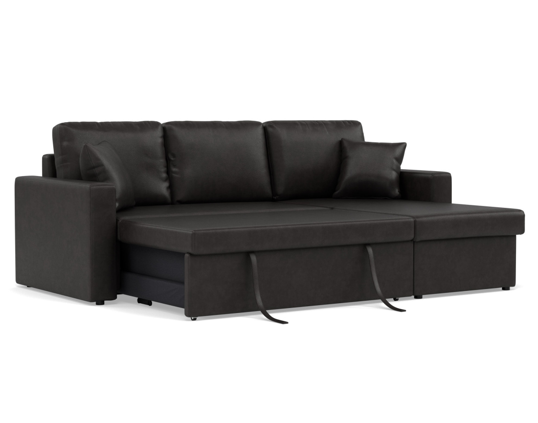 Canapé d'angle réversible 4 places convertible avec coffre en simili Cyrus