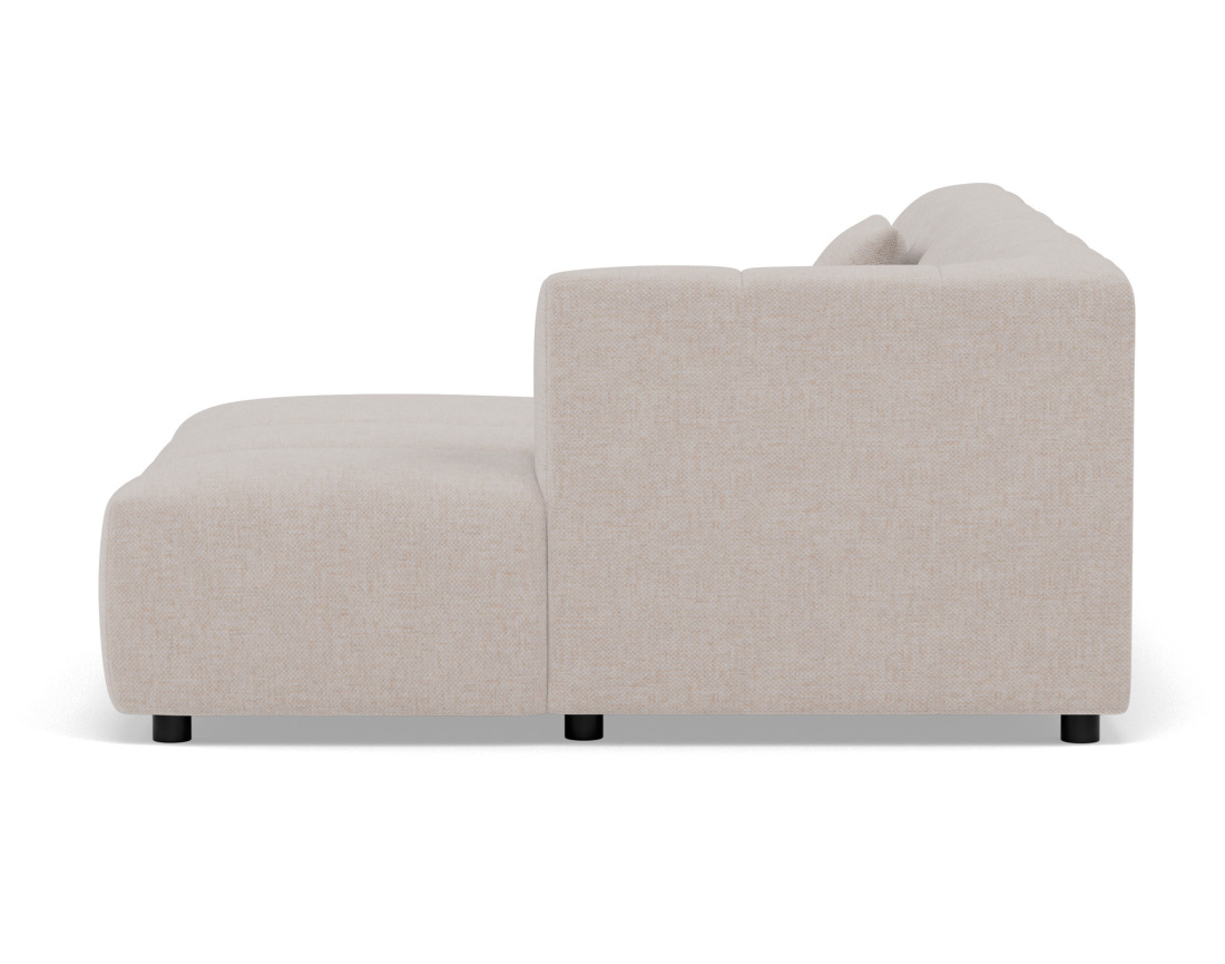 Canapé d'angle droit 4 places sans accoudoir en tissu texturé Curtis Canapé d'angle droit 4 places sans accoudoir en tissu texturé Curtis