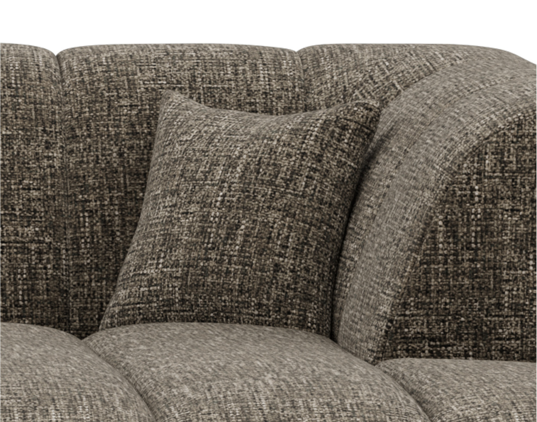 Canapé d'angle droit 4 places sans accoudoir en tissu texturé Curtis