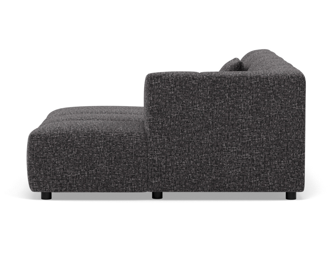 Canapé d'angle droit 4 places sans accoudoir en tissu texturé Curtis Canapé d'angle droit 4 places sans accoudoir en tissu texturé Curtis