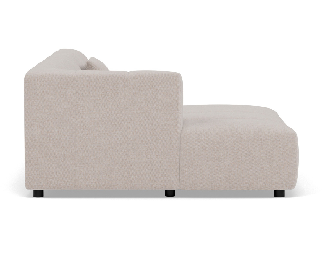 Canapé d'angle gauche 4 places sans accoudoir en tissu texturé Curtis