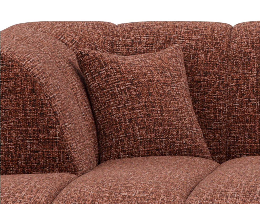 Canapé d'angle gauche 4 places sans accoudoir en tissu texturé Curtis