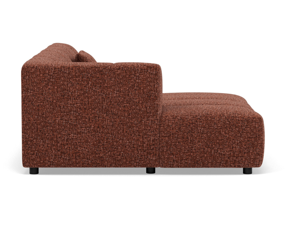 Canapé d'angle gauche 4 places sans accoudoir en tissu texturé Curtis