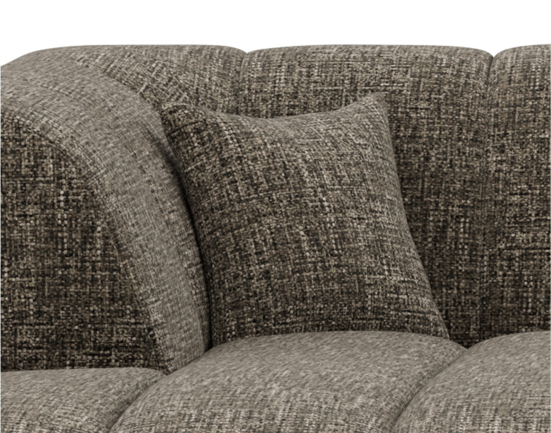 Canapé d'angle gauche 4 places sans accoudoir en tissu texturé Curtis