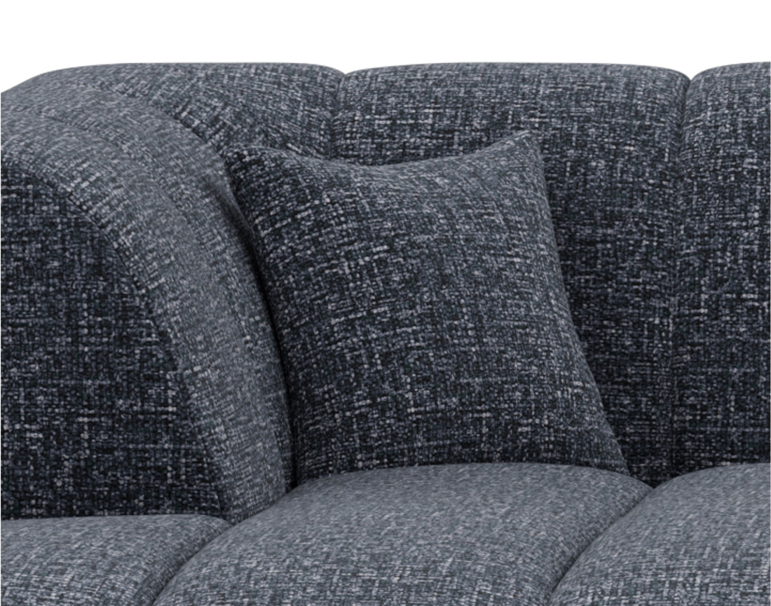 Canapé d'angle gauche 4 places sans accoudoir en tissu texturé Curtis