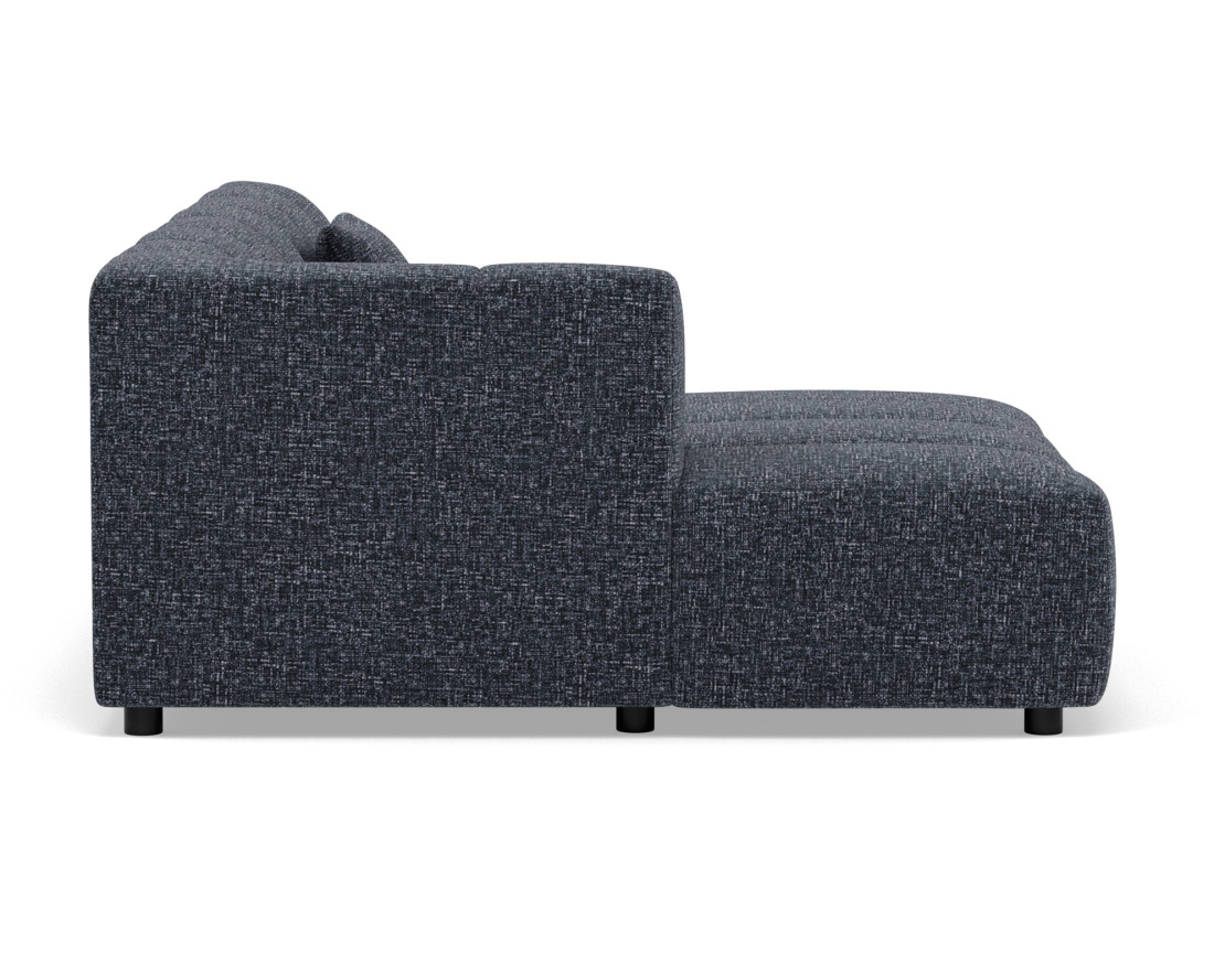 Canapé d'angle gauche 4 places sans accoudoir en tissu texturé Curtis