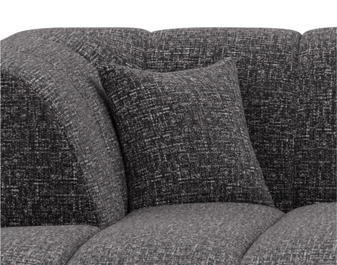 Canapé d'angle gauche 4 places sans accoudoir en tissu texturé Curtis Canapé d'angle gauche 4 places sans accoudoir en tissu texturé Curtis