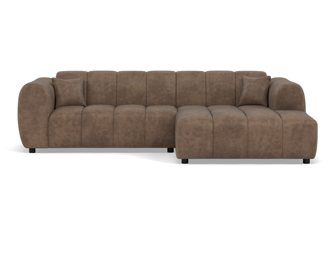 Canapé d'angle droit 4 places en simili Curtis