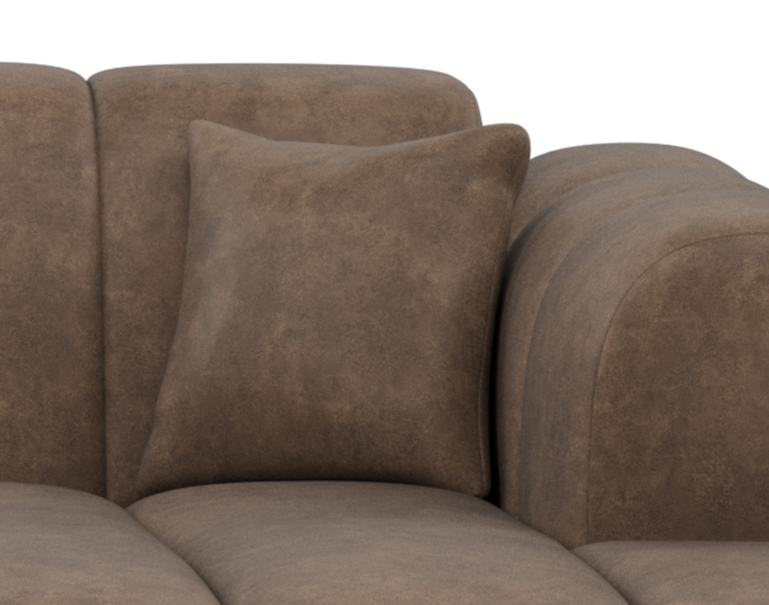 Canapé d'angle droit 4 places en simili Curtis