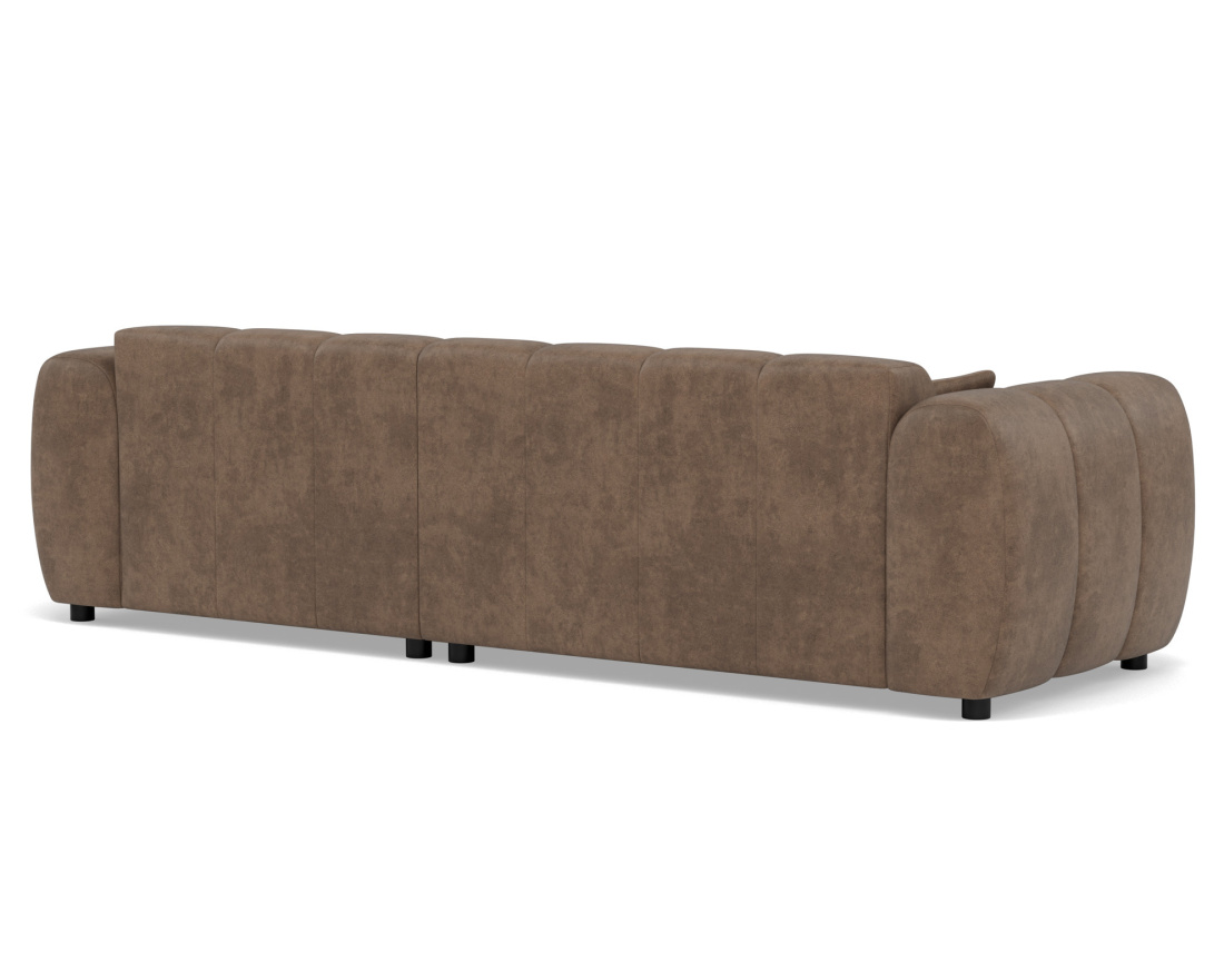 Canapé d'angle droit 4 places en simili Curtis