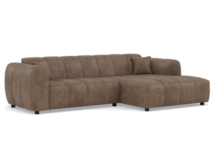Canapé d'angle droit 4 places en simili Curtis
