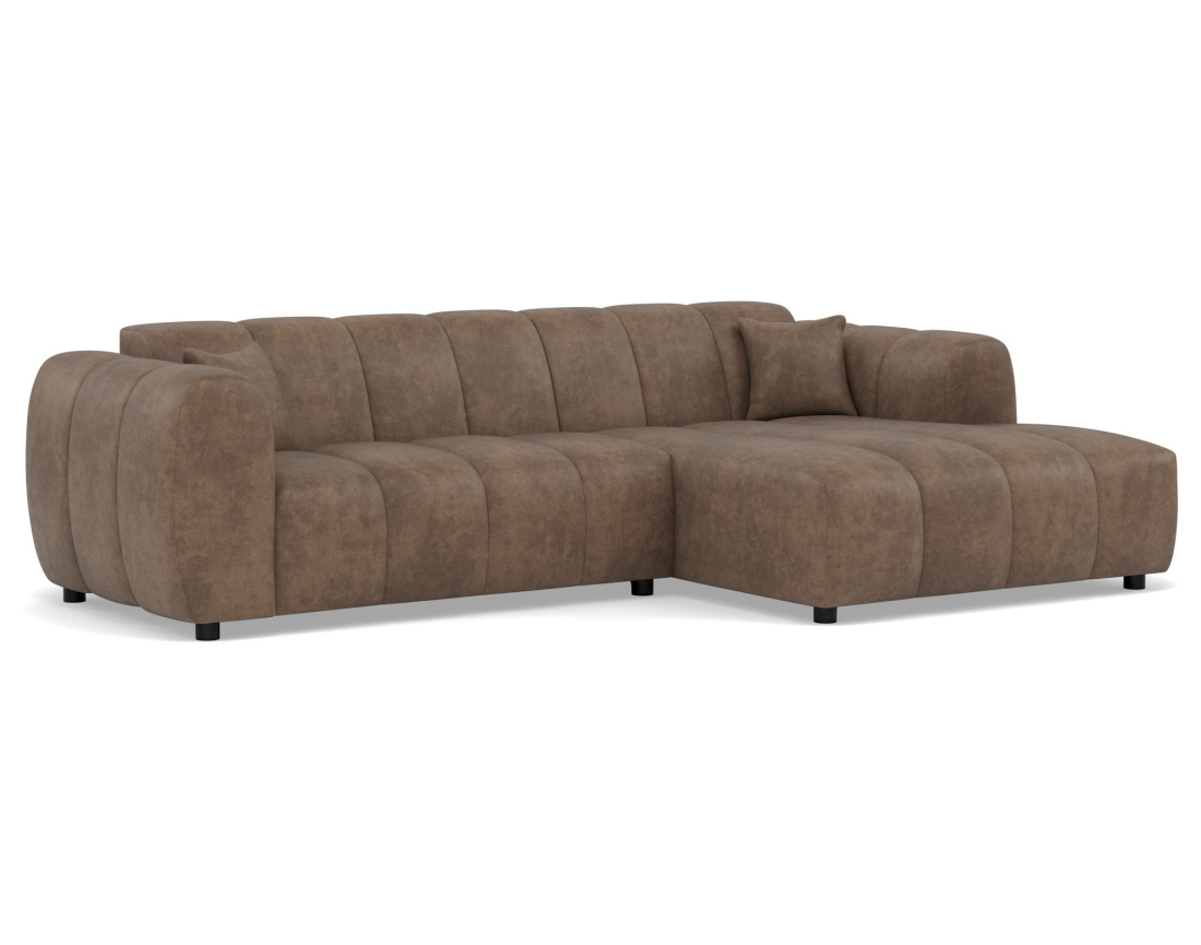 Canapé d'angle droit 4 places en simili Curtis