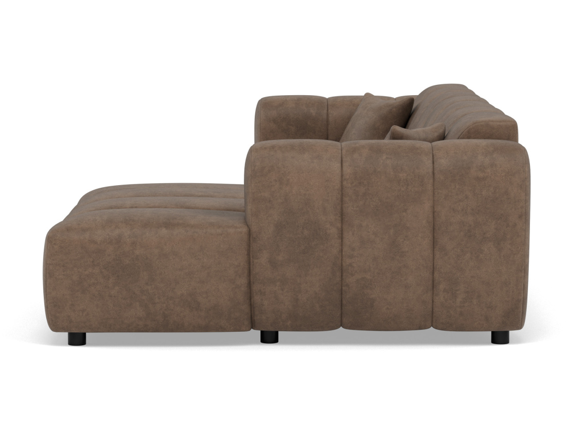 Canapé d'angle droit 4 places en simili Curtis