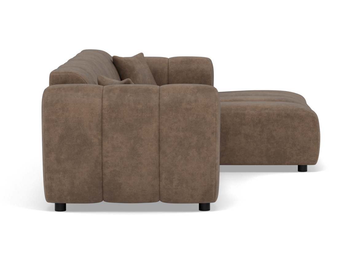 Canapé d'angle droit 4 places en simili Curtis