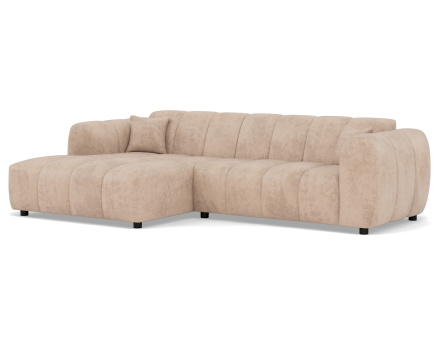 Canapé d'angle gauche 4 places en simili Curtis