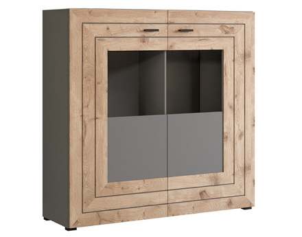 Buffet haut gris et bois 120 cm Wexford