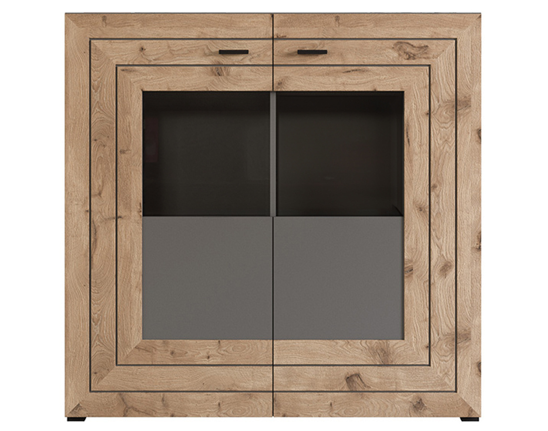 Buffet haut gris et bois 120 cm Wexford