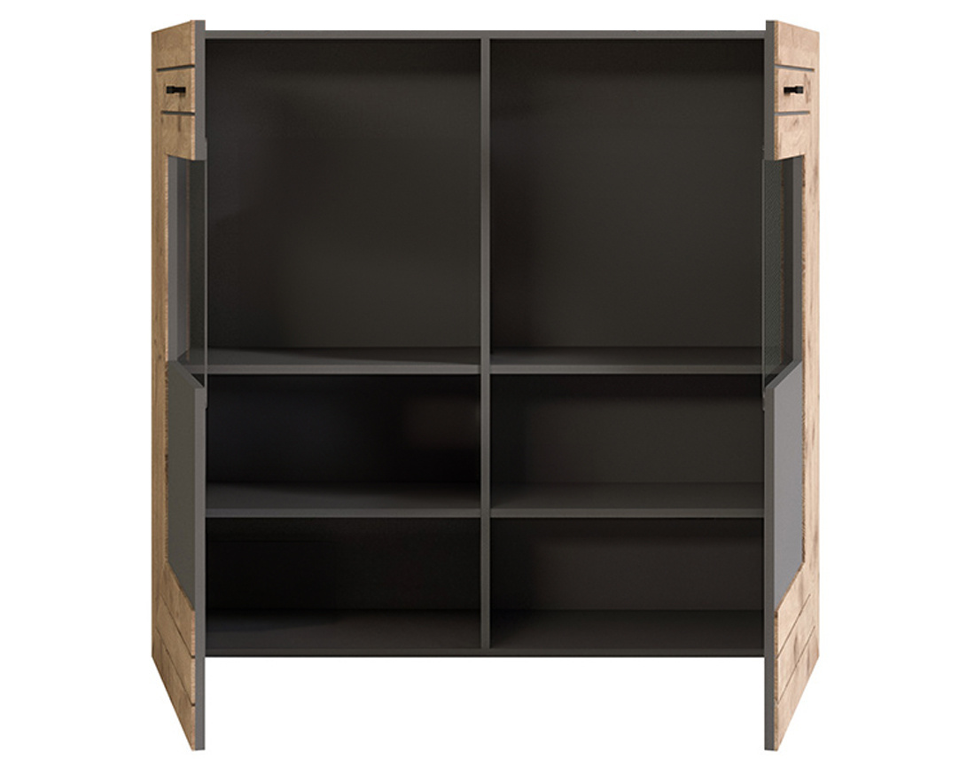 Buffet haut gris et bois 120 cm Wexford