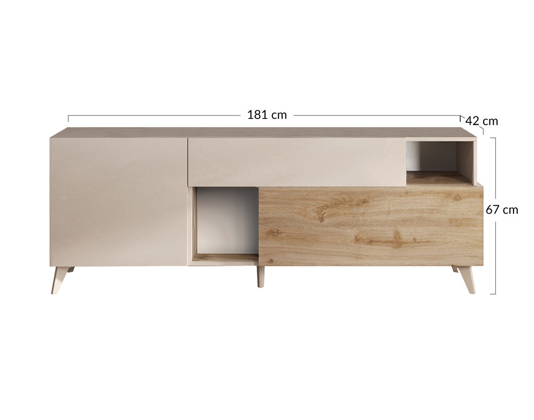 Meuble TV 2 portes et 1 tiroir 181 cm Estelle