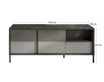 Meuble TV 2 portes et 1 tiroir 156 cm Jules