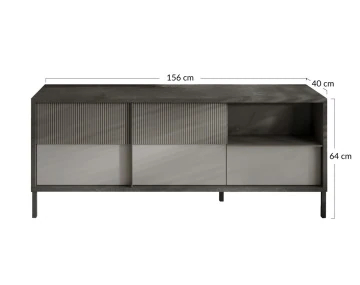 Meuble TV 2 portes et 1 tiroir 156 cm Jules