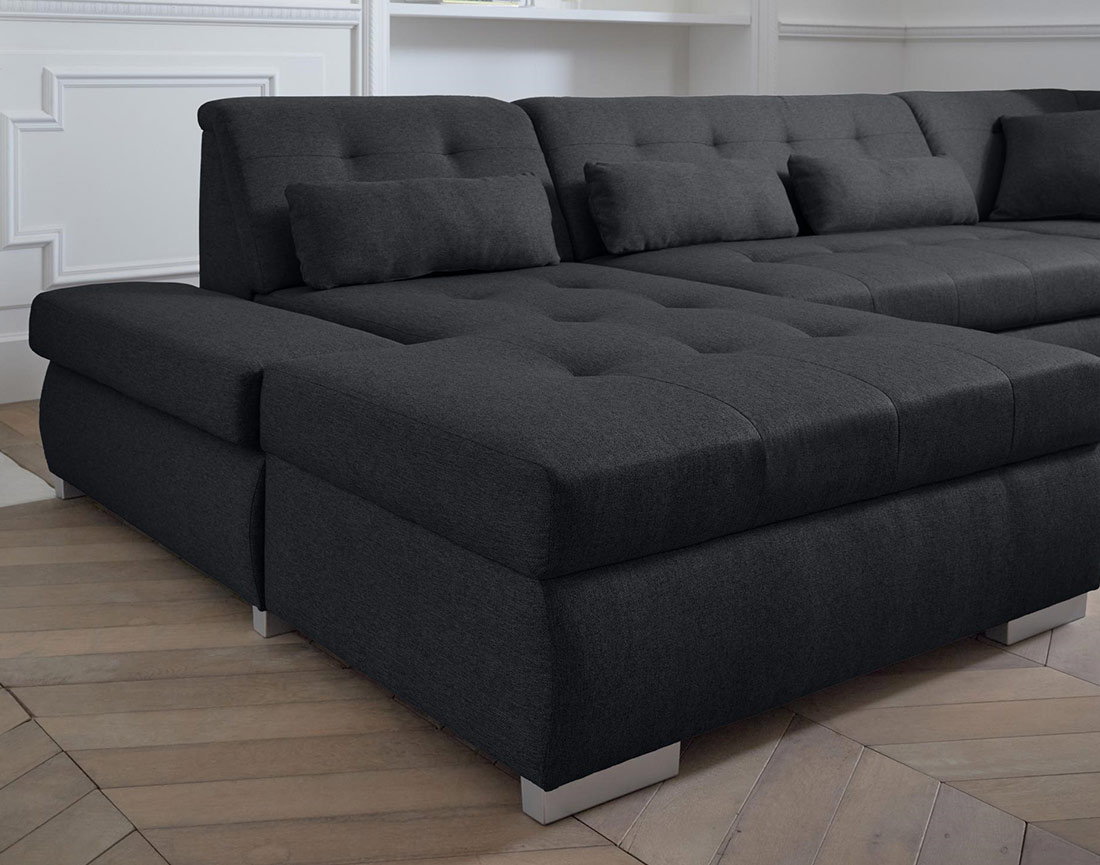 Canapé panoramique d'angle droit 7 places XXL Vermont