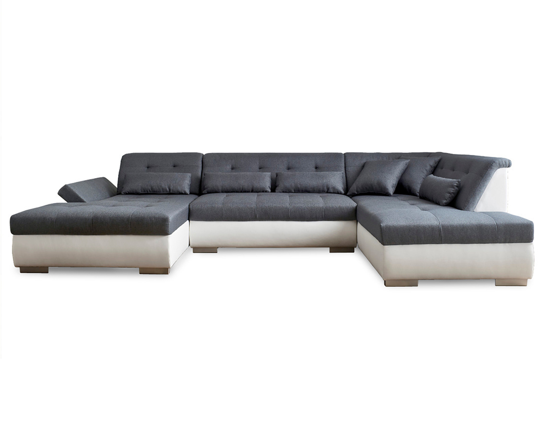 Canapé panoramique d'angle droit 7 places XXL Vermont