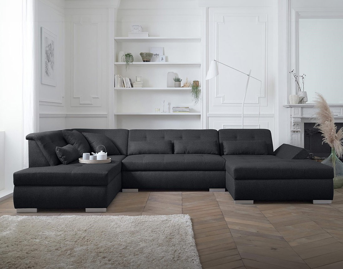 Canapé panoramique d'angle gauche 7 places XXL Vermont