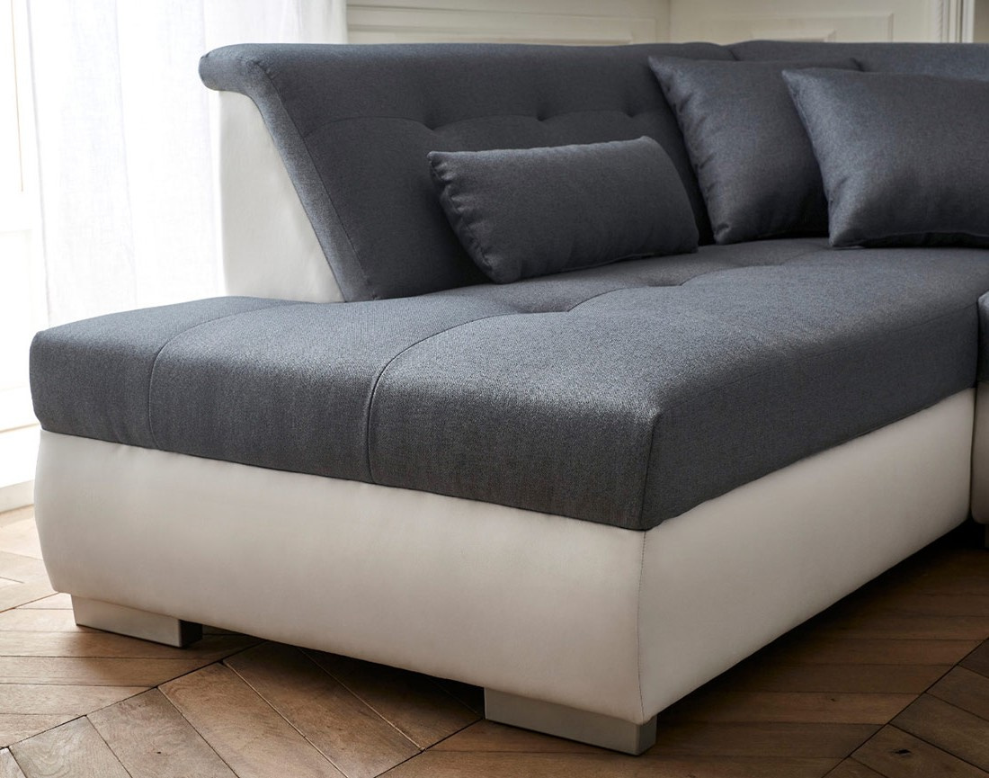 Canapé panoramique d'angle gauche 7 places XXL Vermont