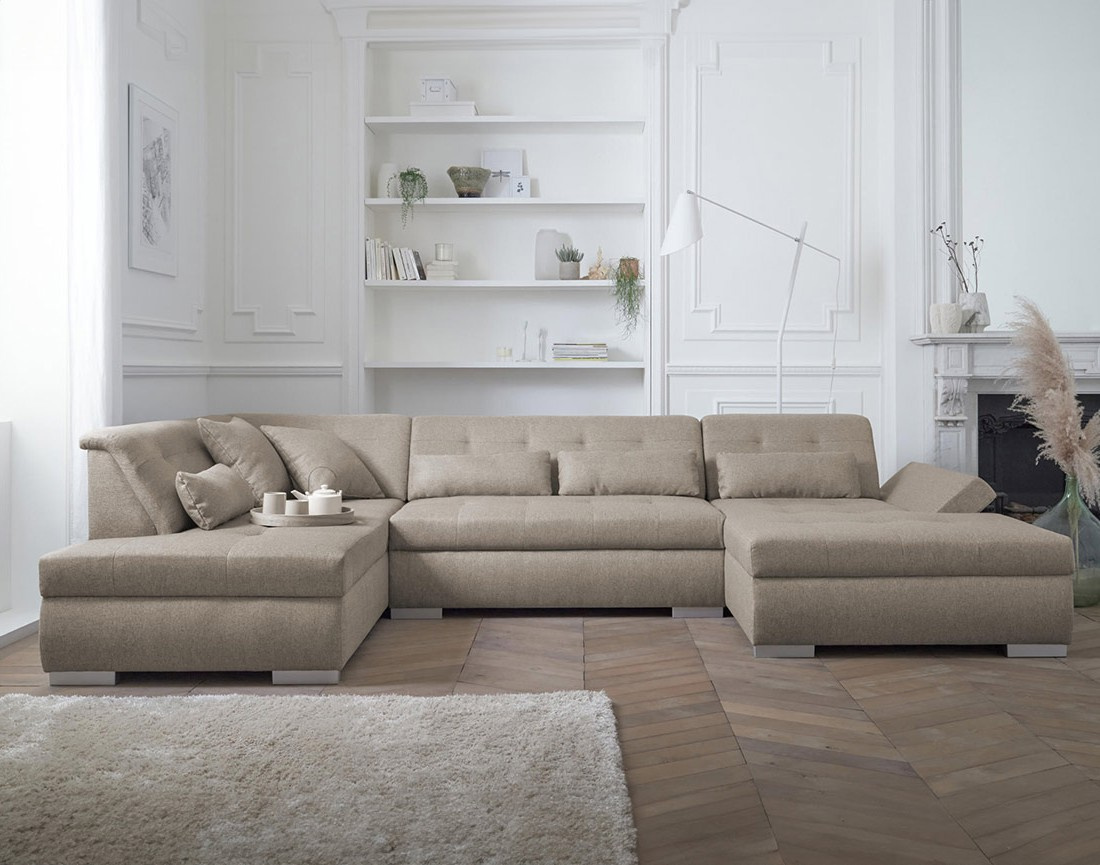 Canapé panoramique d'angle gauche 7 places XXL Vermont Canapé panoramique d'angle gauche 7 places XXL Vermont