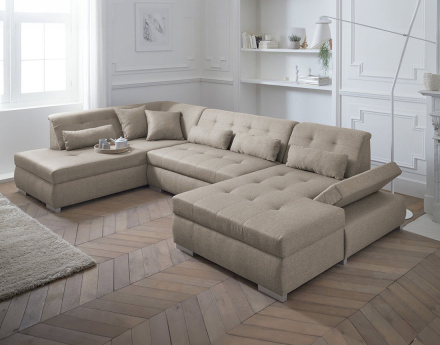 Canapé panoramique d'angle gauche 7 places XXL Vermont