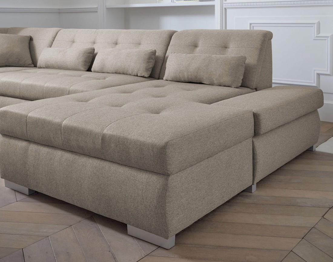 Canapé panoramique d'angle gauche 7 places XXL Vermont Canapé panoramique d'angle gauche 7 places XXL Vermont