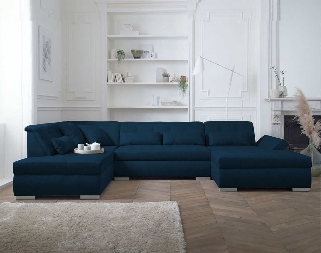 Canapé panoramique d'angle gauche 7 places XXL Vermont