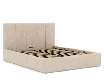 Lit coffre 160x200 cm en velours sommier inclus Beanie