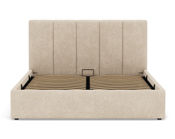 Lit coffre 160x200 cm en velours sommier inclus Beanie
