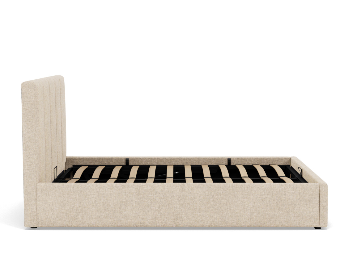 Lit coffre 160x200 cm en velours sommier inclus Beanie