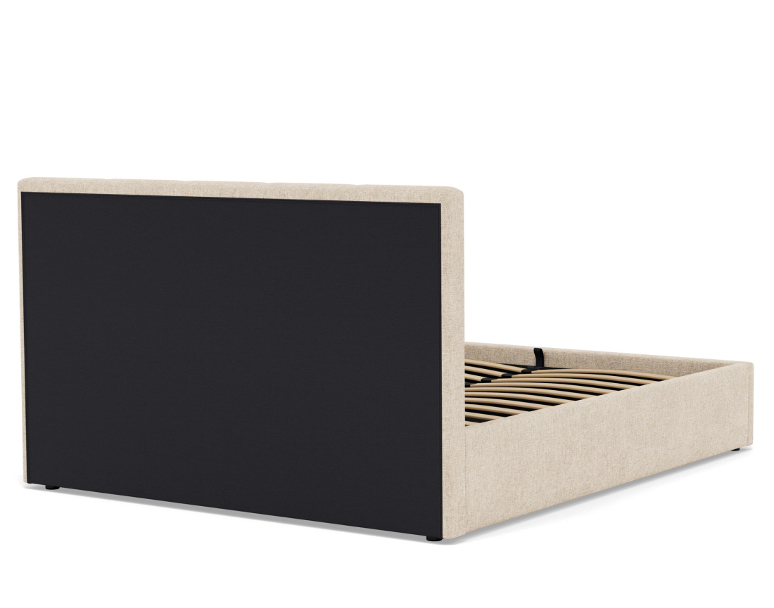 Lit coffre 160x200 cm en velours sommier inclus Beanie