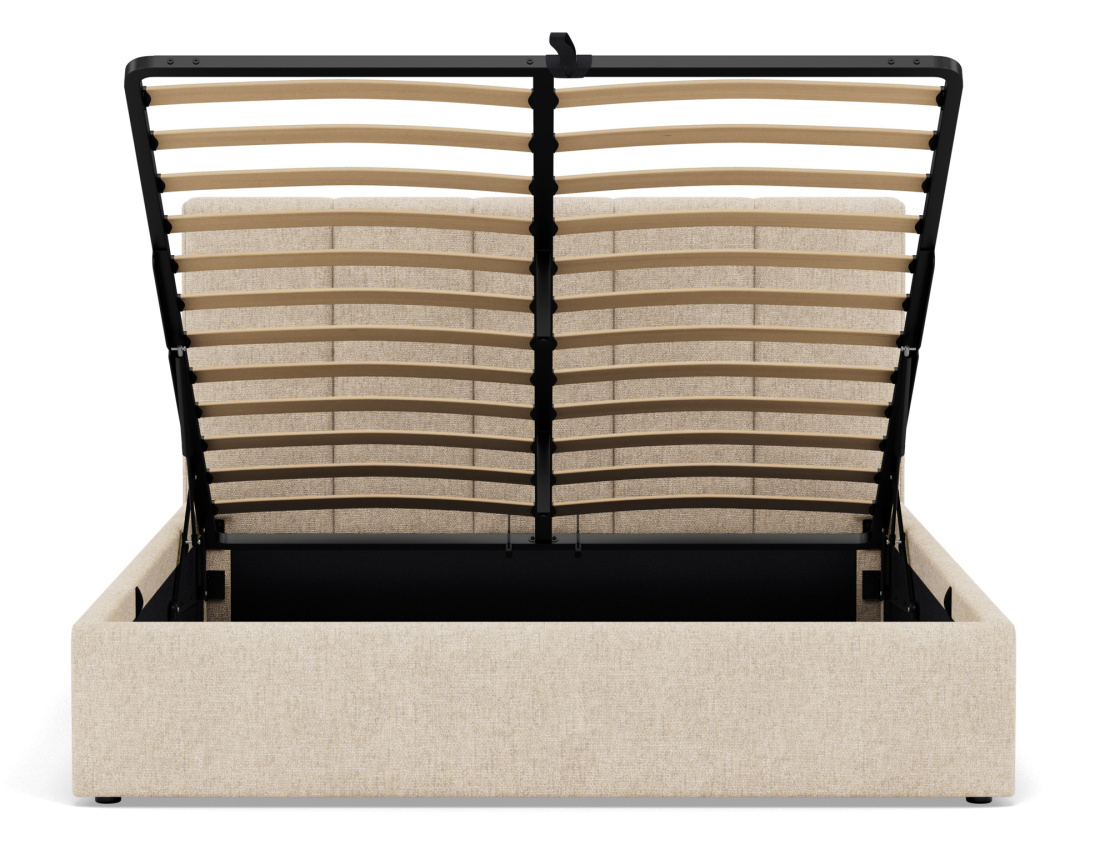 Lit coffre 160x200 cm en velours sommier inclus Beanie