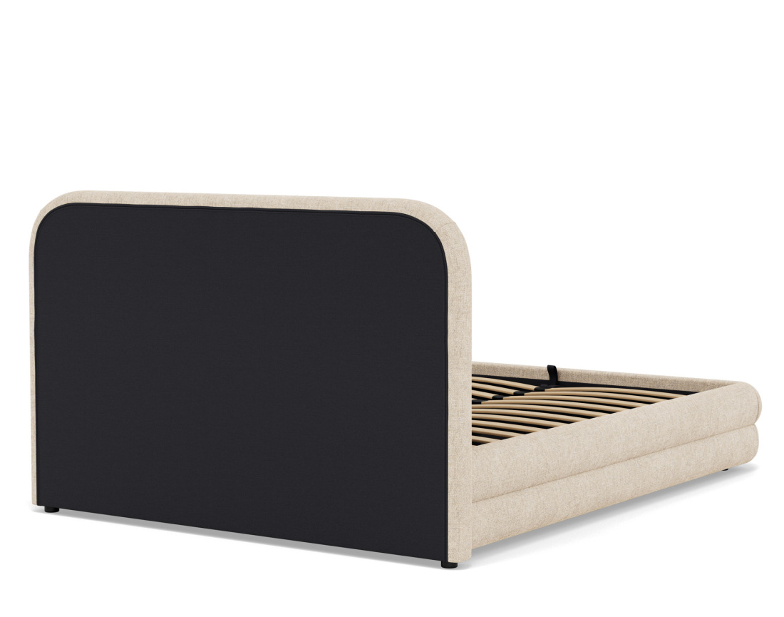 Lit coffre 160x200 cm en velours texturé sommier inclus Babel