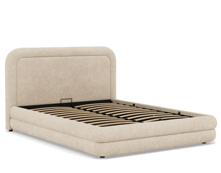 Lit coffre 160x200 cm en velours texturé sommier inclus Babel