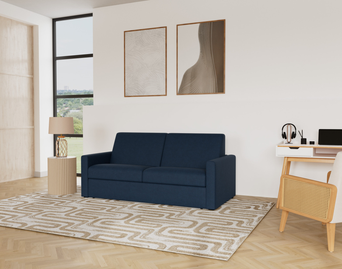 Canapé 3 places convertible express quotidien en tissu Julia