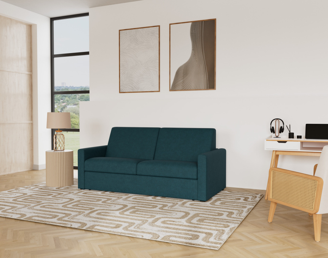 Canapé 3 places convertible express quotidien en tissu Julia