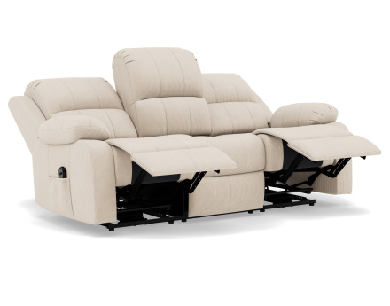 Canapé 3 places relax électrique en velours côtelé Armand