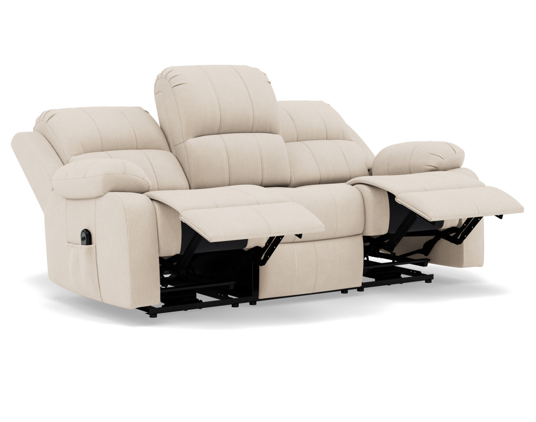 Canapé 3 places relax électrique en velours côtelé Armand Canapé 3 places relax électrique en velours côtelé Armand