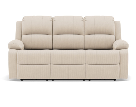 Canapé 3 places relax électrique en velours côtelé Armand