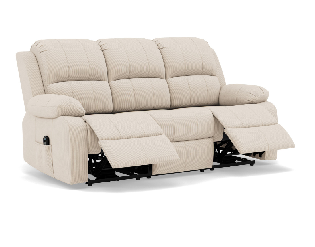 Canapé 3 places relax électrique en velours côtelé Armand Canapé 3 places relax électrique en velours côtelé Armand