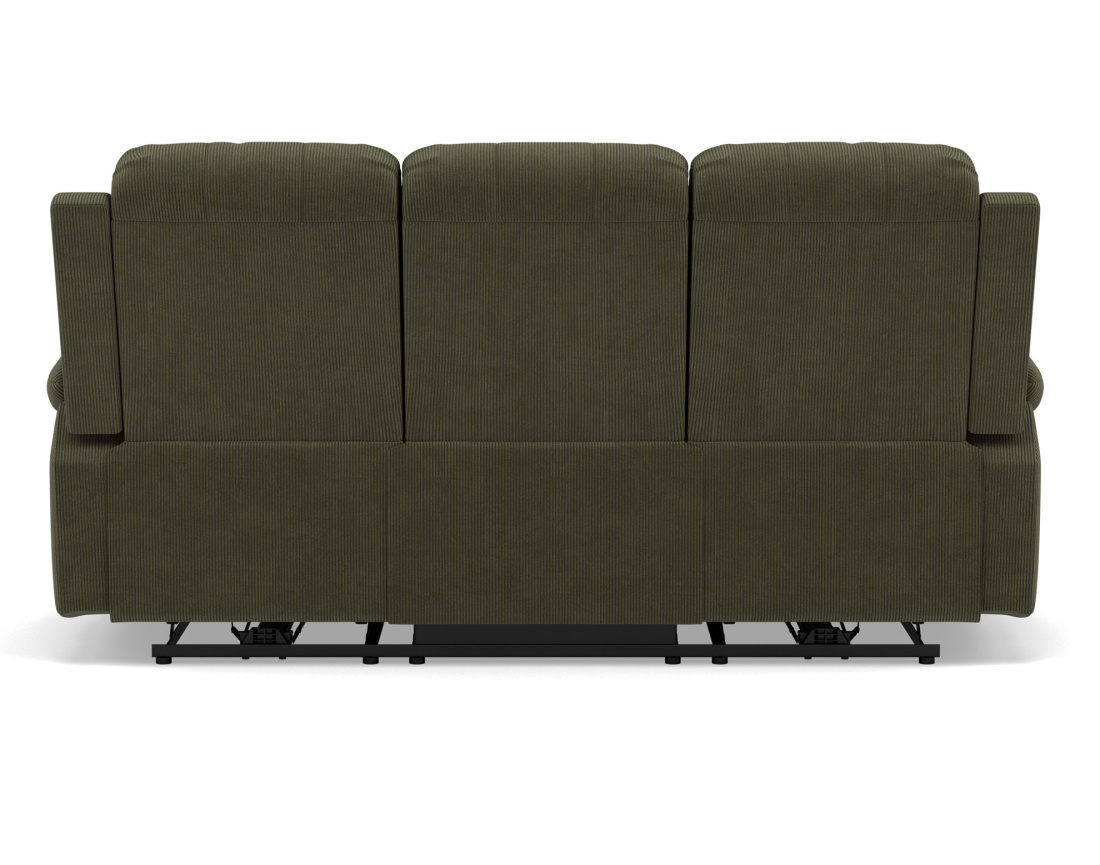 Canapé 3 places relax électrique en velours côtelé Armand