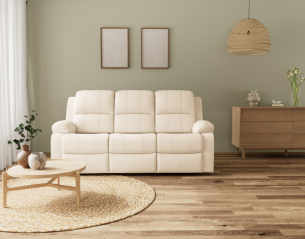 Canapé 3 places relax électrique en simili Armand