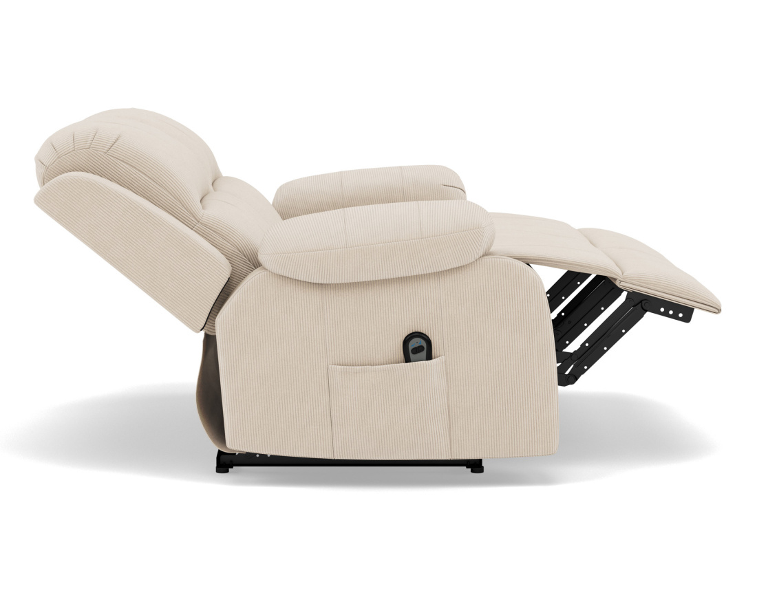Canapé 2 places relax électrique en velours côtelé Armand